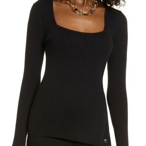 Open edit black sweater